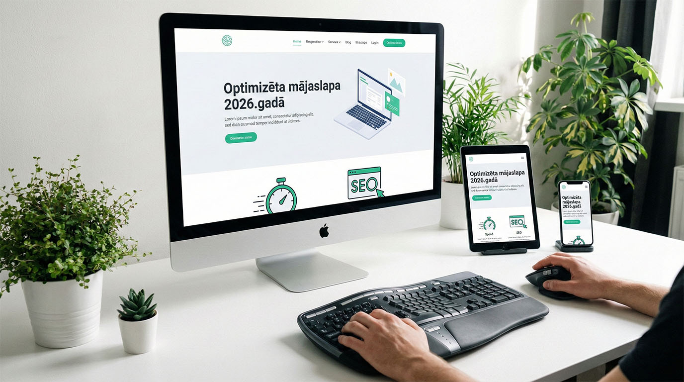 Optimizēta mājaslapa 2026: kāpēc tā nav izvēle, bet nepieciešamība
